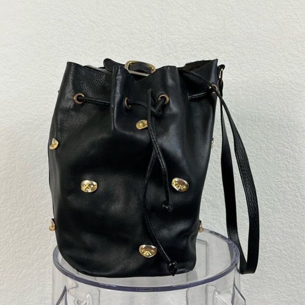 Sepcouer Leather  Masked VTG Drawstring Bag Purse
